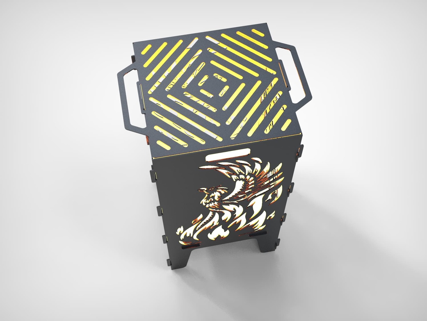 Phoenix Fire Pit Grill. DXF files for laser, plasma cutting. Фото 4