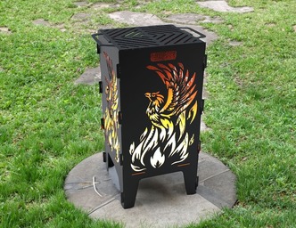 Phoenix Fire Pit Grill. DXF files for laser, plasma cutting