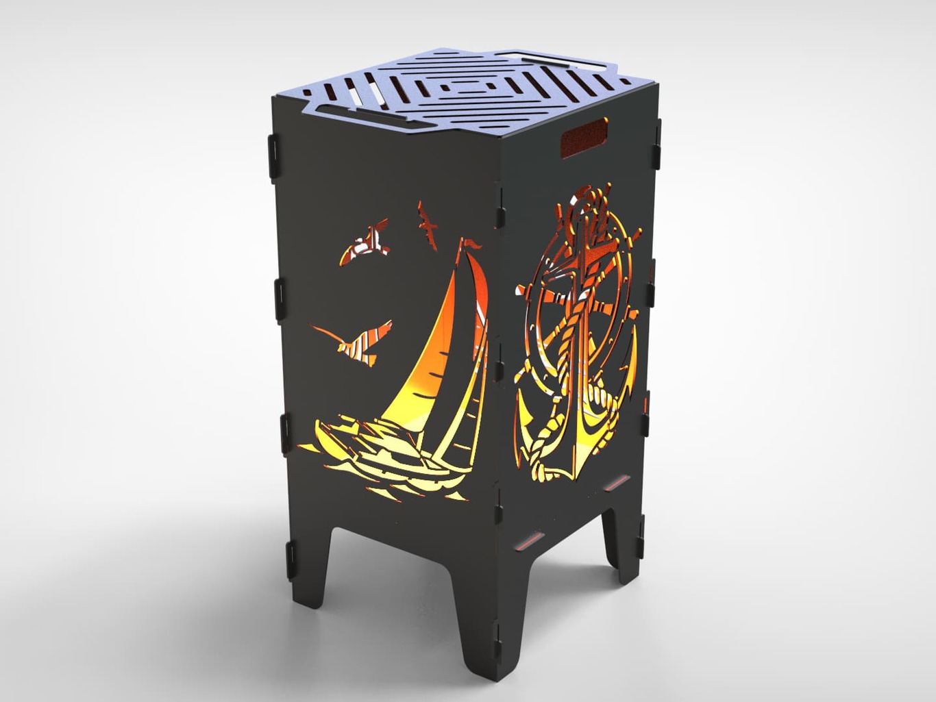 40-Piece Fire Pit Grill Bundle. DXF files for laser, plasma cutting. Фото 11