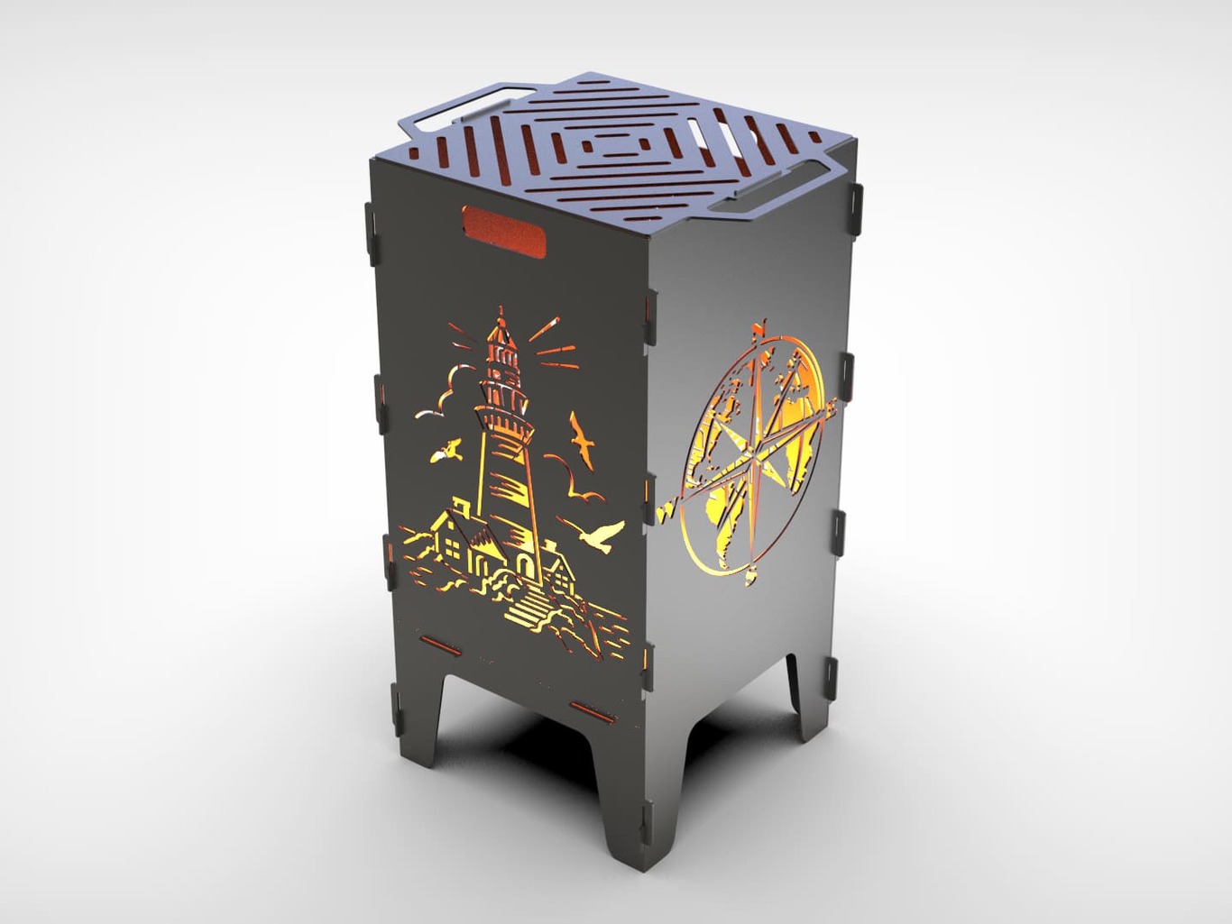 40-Piece Fire Pit Grill Bundle. DXF files for laser, plasma cutting. Фото 16