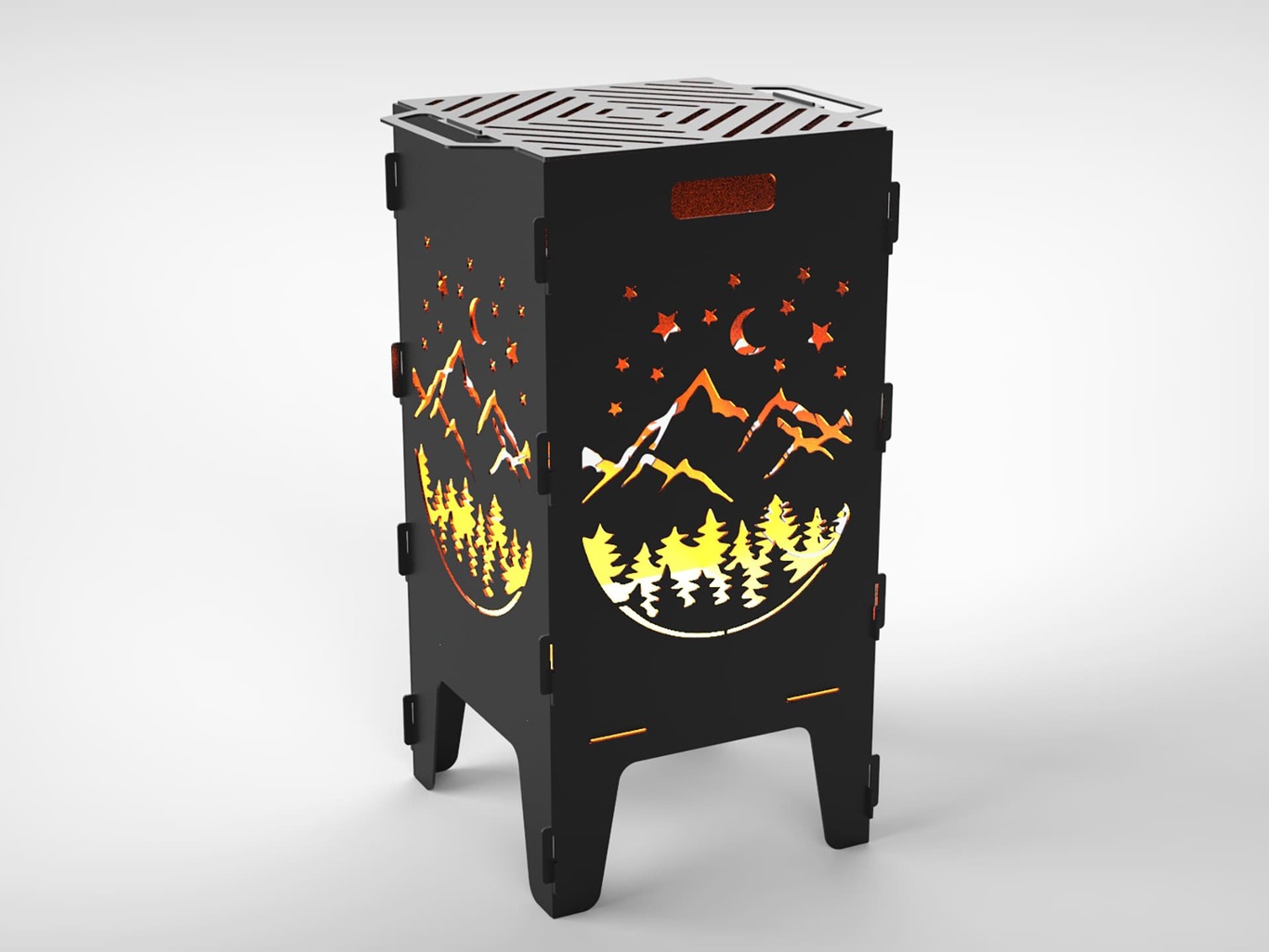 40-Piece Fire Pit Grill Bundle. DXF files for laser, plasma cutting. Фото 24