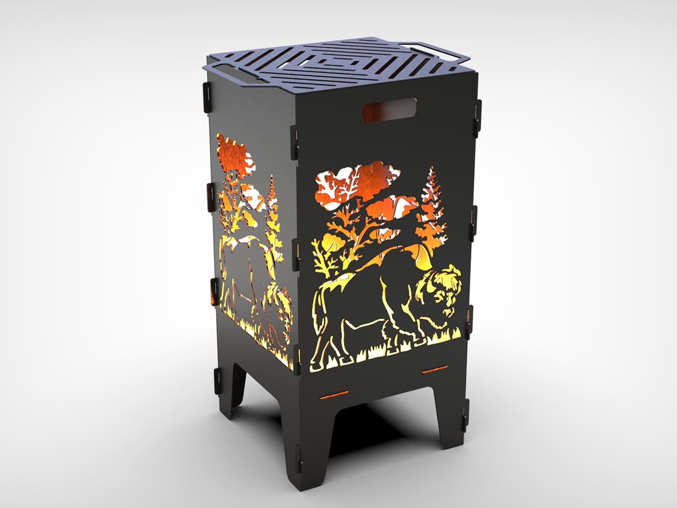 40-Piece Fire Pit Grill Bundle. DXF files for laser, plasma cutting. Фото 25