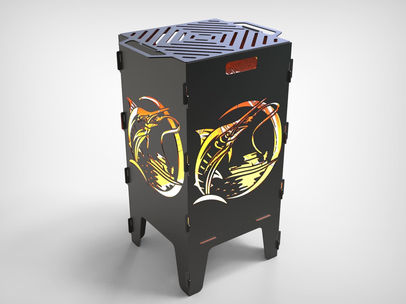 40-Piece Fire Pit Grill Bundle. DXF files for laser, plasma cutting. Фото 36