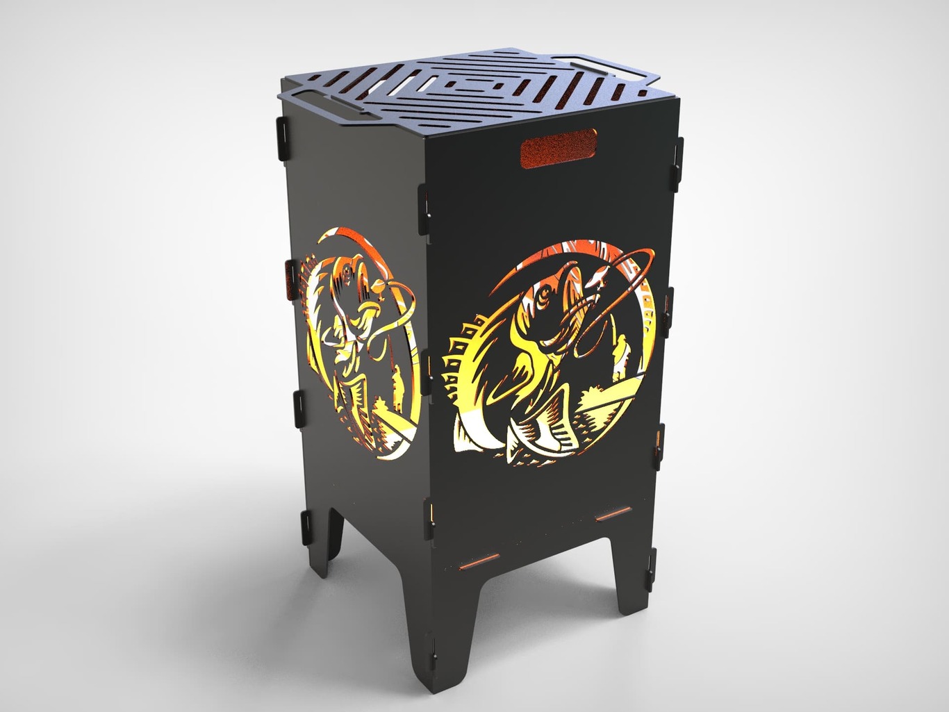 40-Piece Fire Pit Grill Bundle. DXF files for laser, plasma cutting. Фото 37
