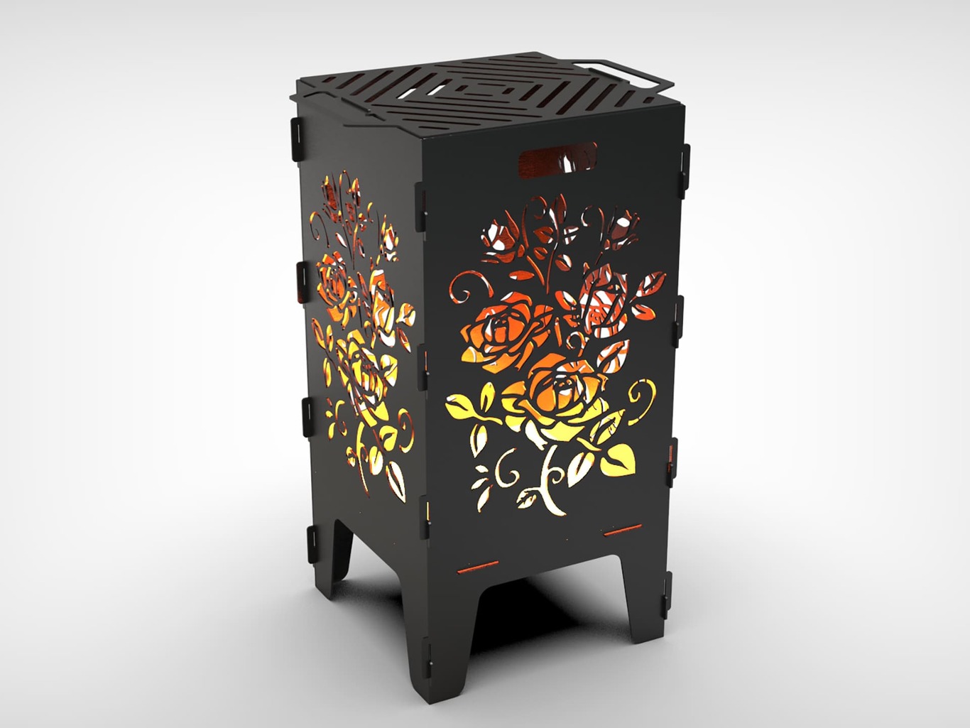 40-Piece Fire Pit Grill Bundle. DXF files for laser, plasma cutting. Фото 40