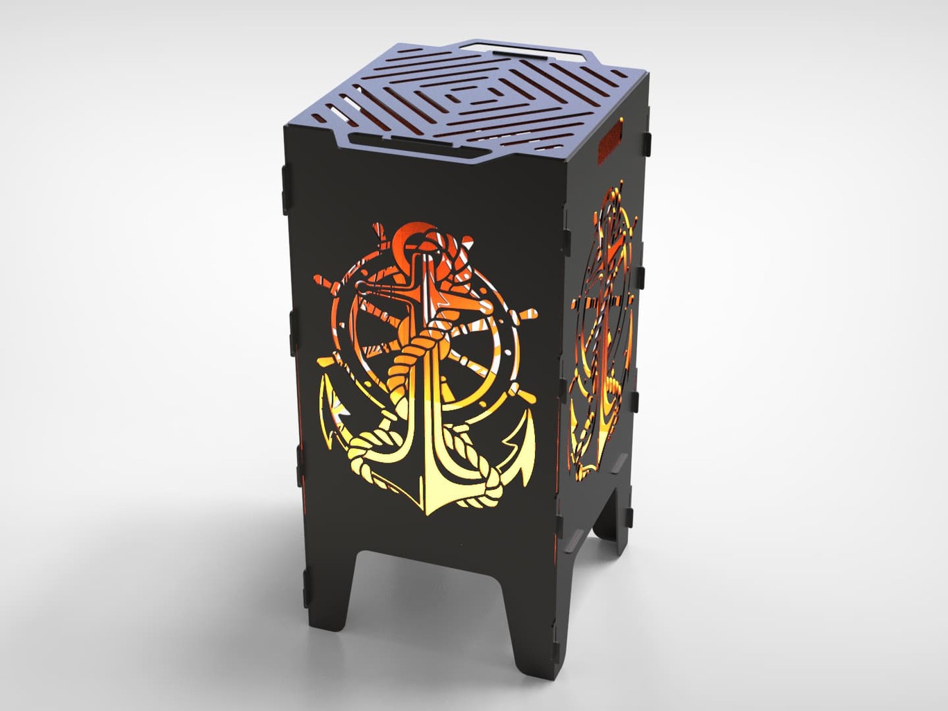 40-Piece Fire Pit Grill Bundle. DXF files for laser, plasma cutting. Фото 4