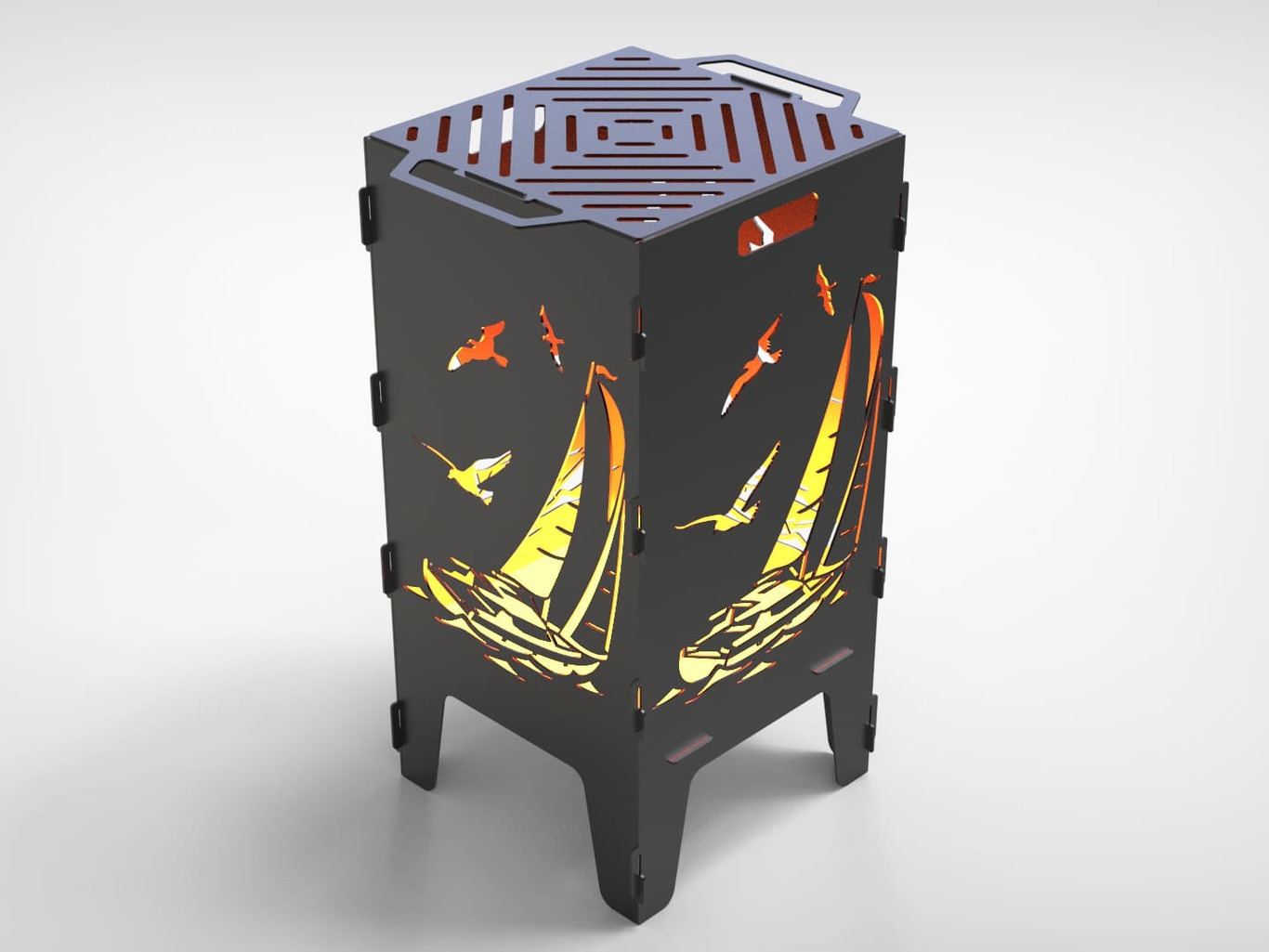 40-Piece Fire Pit Grill Bundle. DXF files for laser, plasma cutting. Фото 5