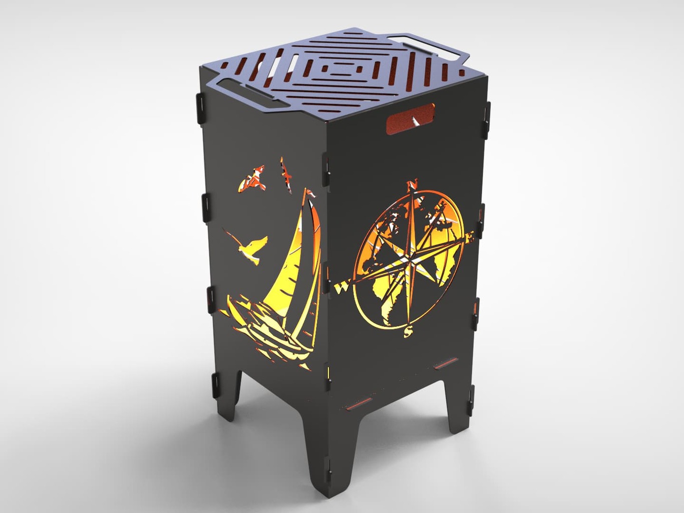 40-Piece Fire Pit Grill Bundle. DXF files for laser, plasma cutting. Фото 9