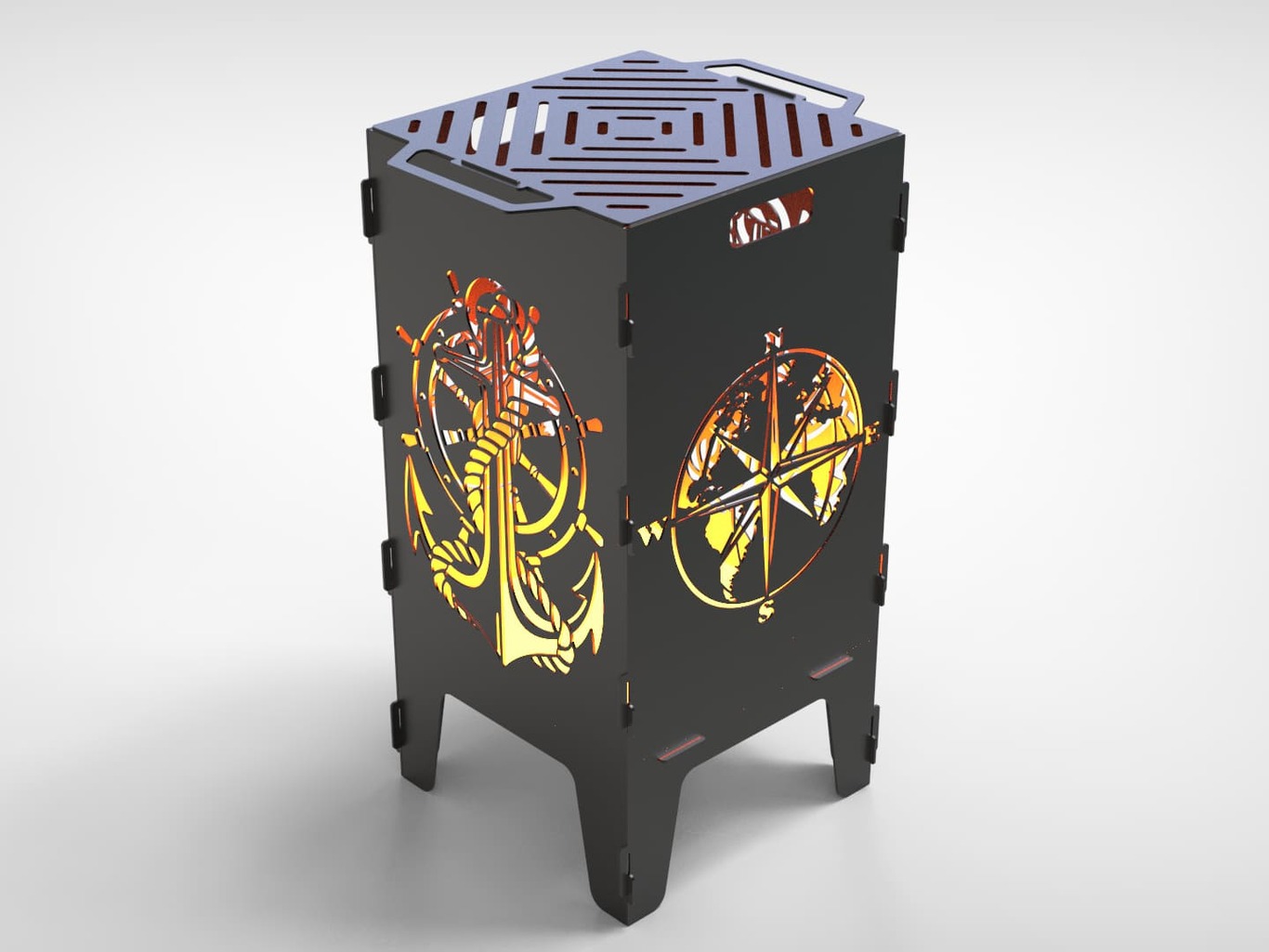 40-Piece Fire Pit Grill Bundle. DXF files for laser, plasma cutting. Фото 10