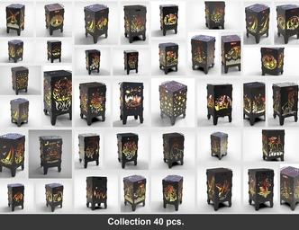 40-Piece Fire Pit Grill Bundle. DXF files for laser, plasma cutting