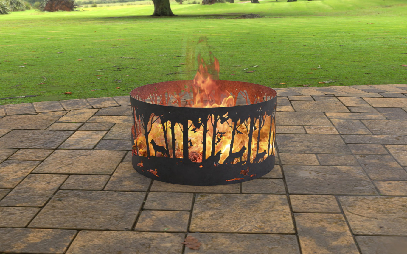 Bear Ring Fire Pit. DXF, SVG files for laser, plasma cutting. Фото 2