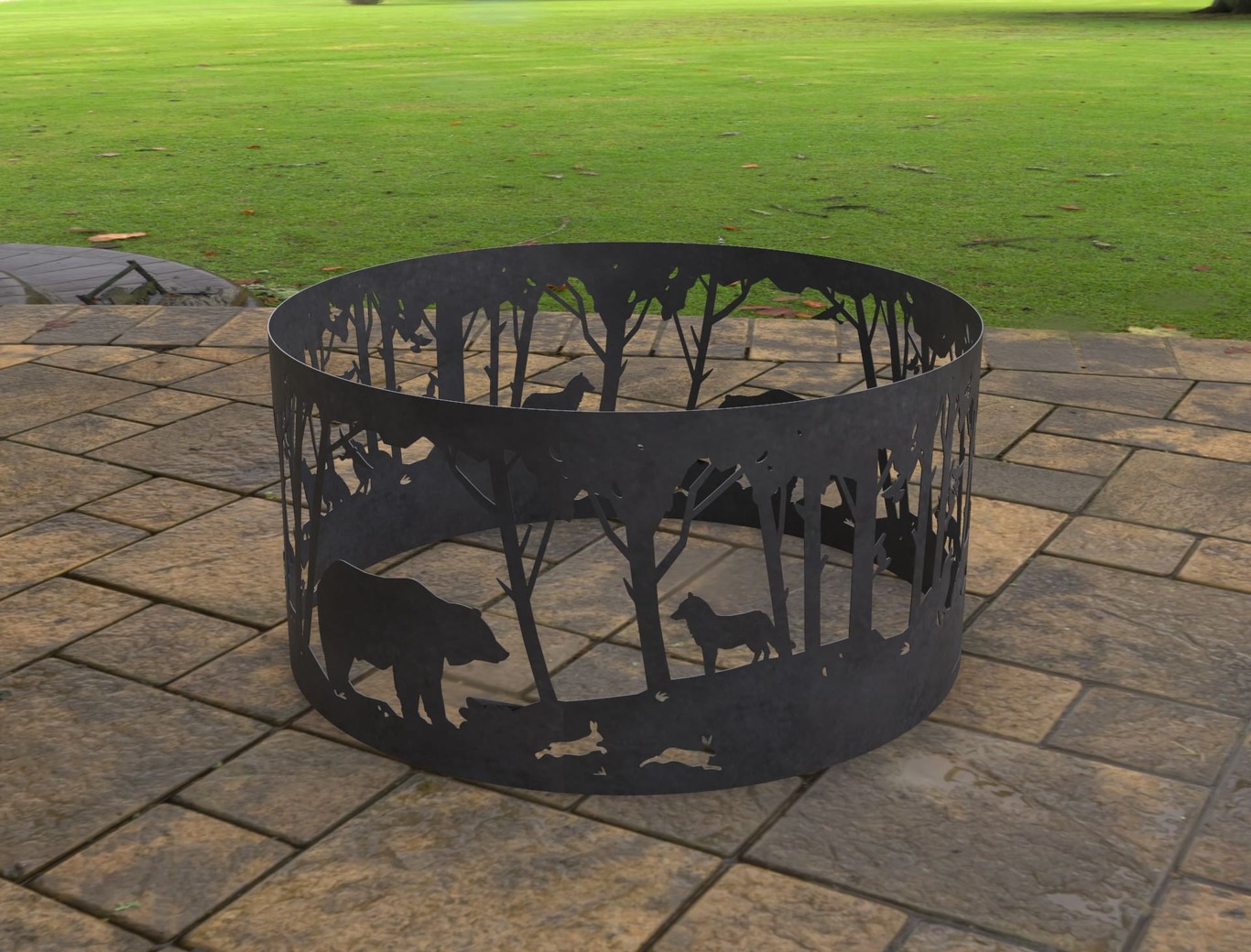 Bear Ring Fire Pit. DXF, SVG files for laser, plasma cutting. Фото 4