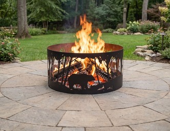 Bear Ring Fire Pit. DXF, SVG files for laser, plasma cutting