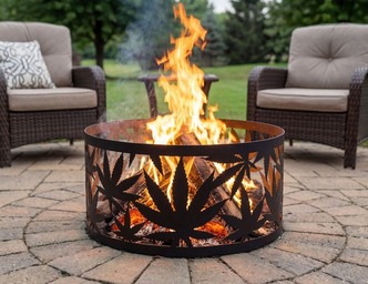 Cannabis Ring Fire Pit. DXF, SVG files for laser, plasma cutting