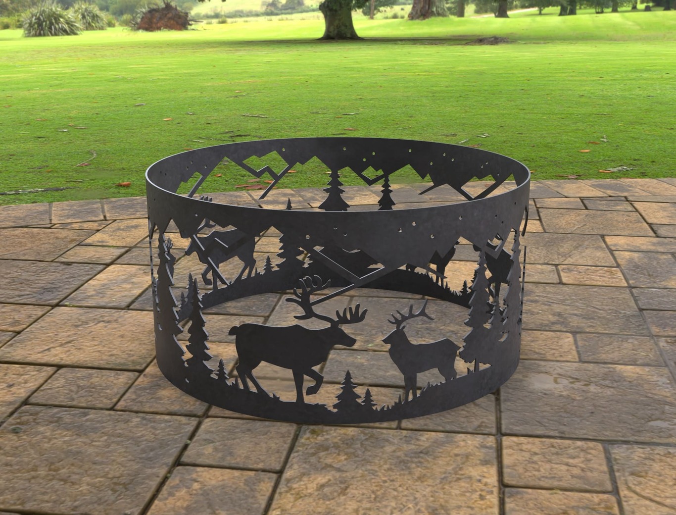 Deer Ring Fire Pit. DXF, SVG files for laser, plasma cutting. Фото 5