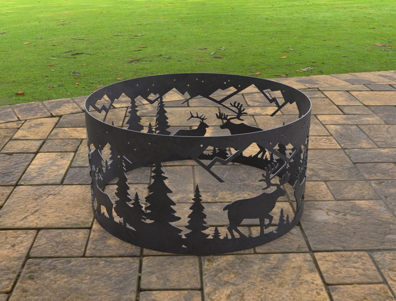 Deer Ring Fire Pit. DXF, SVG files for laser, plasma cutting. Фото 6