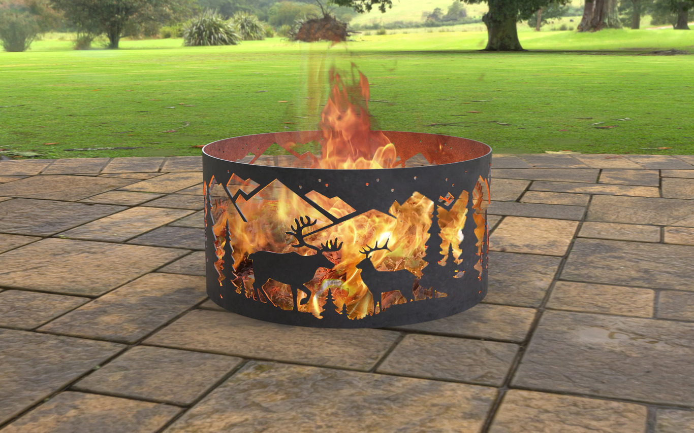 Deer Ring Fire Pit. DXF, SVG files for laser, plasma cutting. Фото 3