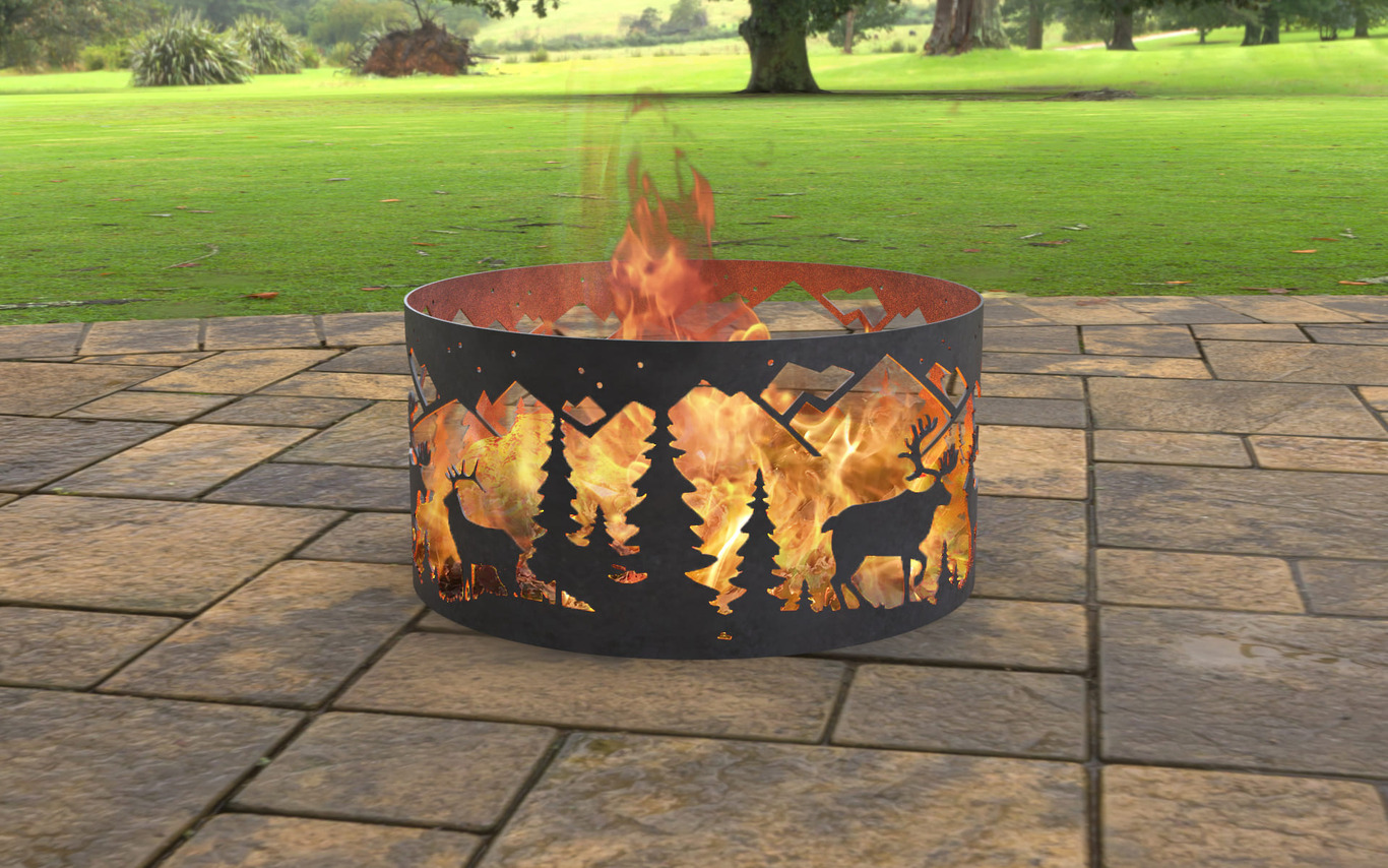 Deer Ring Fire Pit. DXF, SVG files for laser, plasma cutting. Фото 4