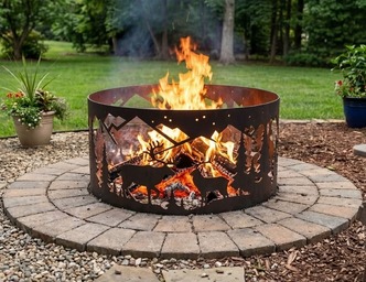 Deer Ring Fire Pit. DXF, SVG files for laser, plasma cutting