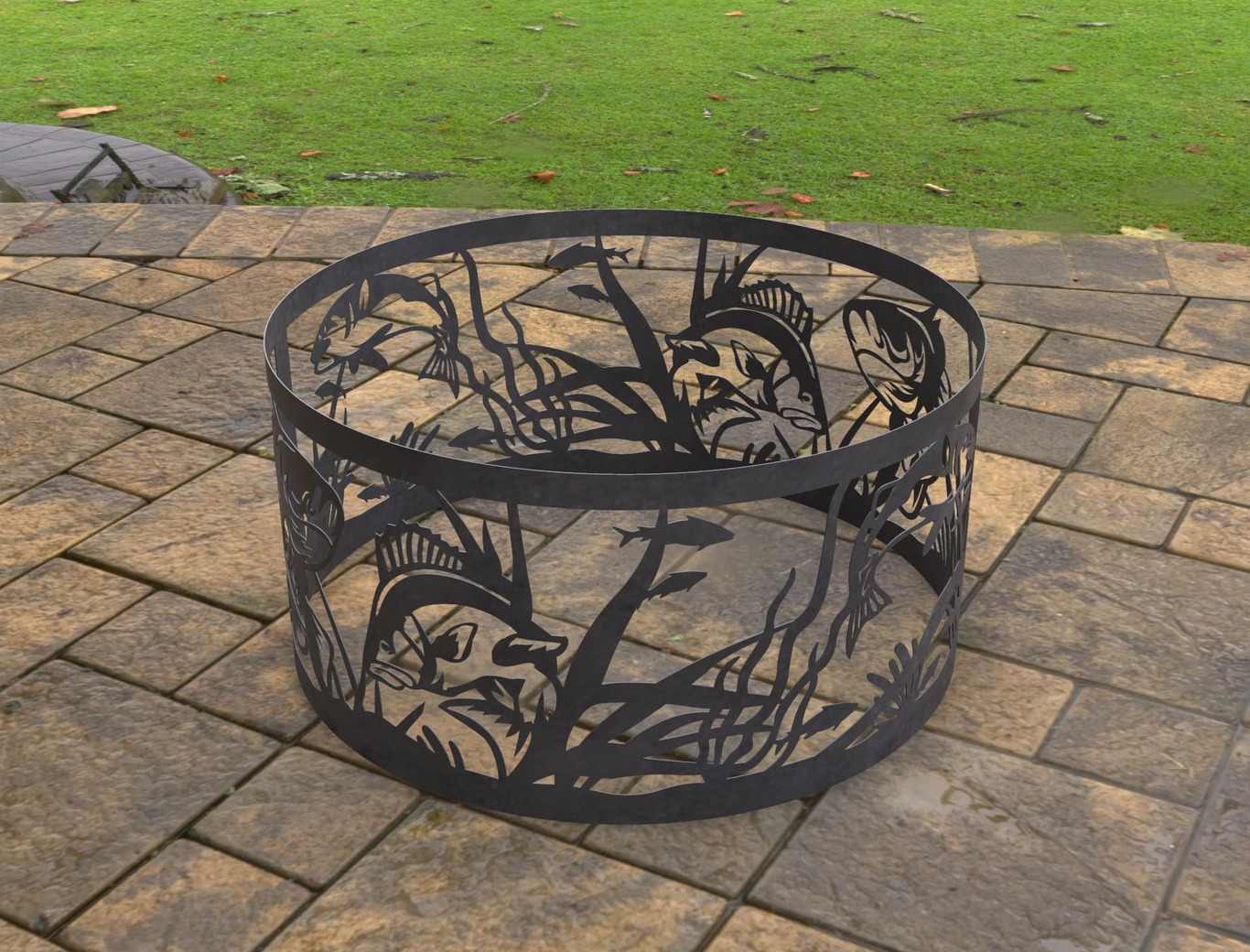 Anello per Braciere Pesce. File DXF, SVG per taglio laser, plasma. Фото 8