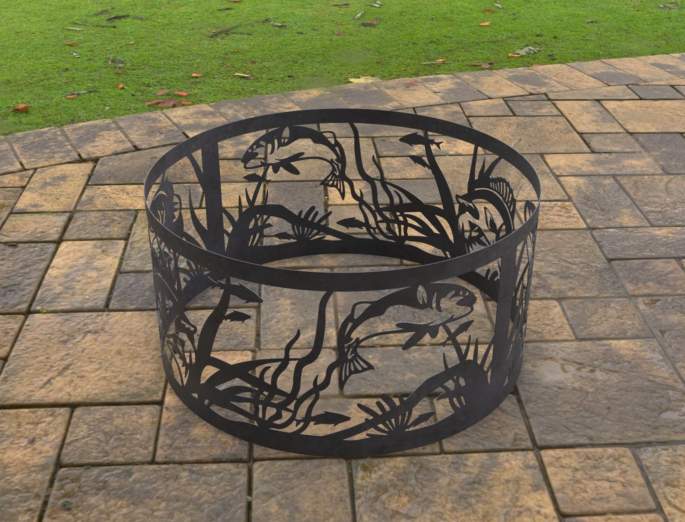 Anello per Braciere Pesce. File DXF, SVG per taglio laser, plasma. Фото 7
