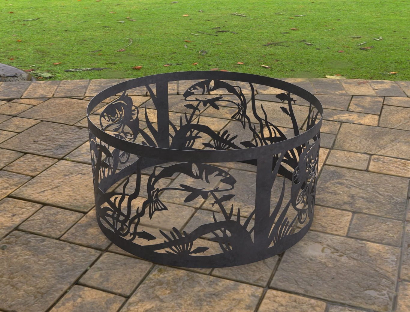 Anello per Braciere Pesce. File DXF, SVG per taglio laser, plasma. Фото 9