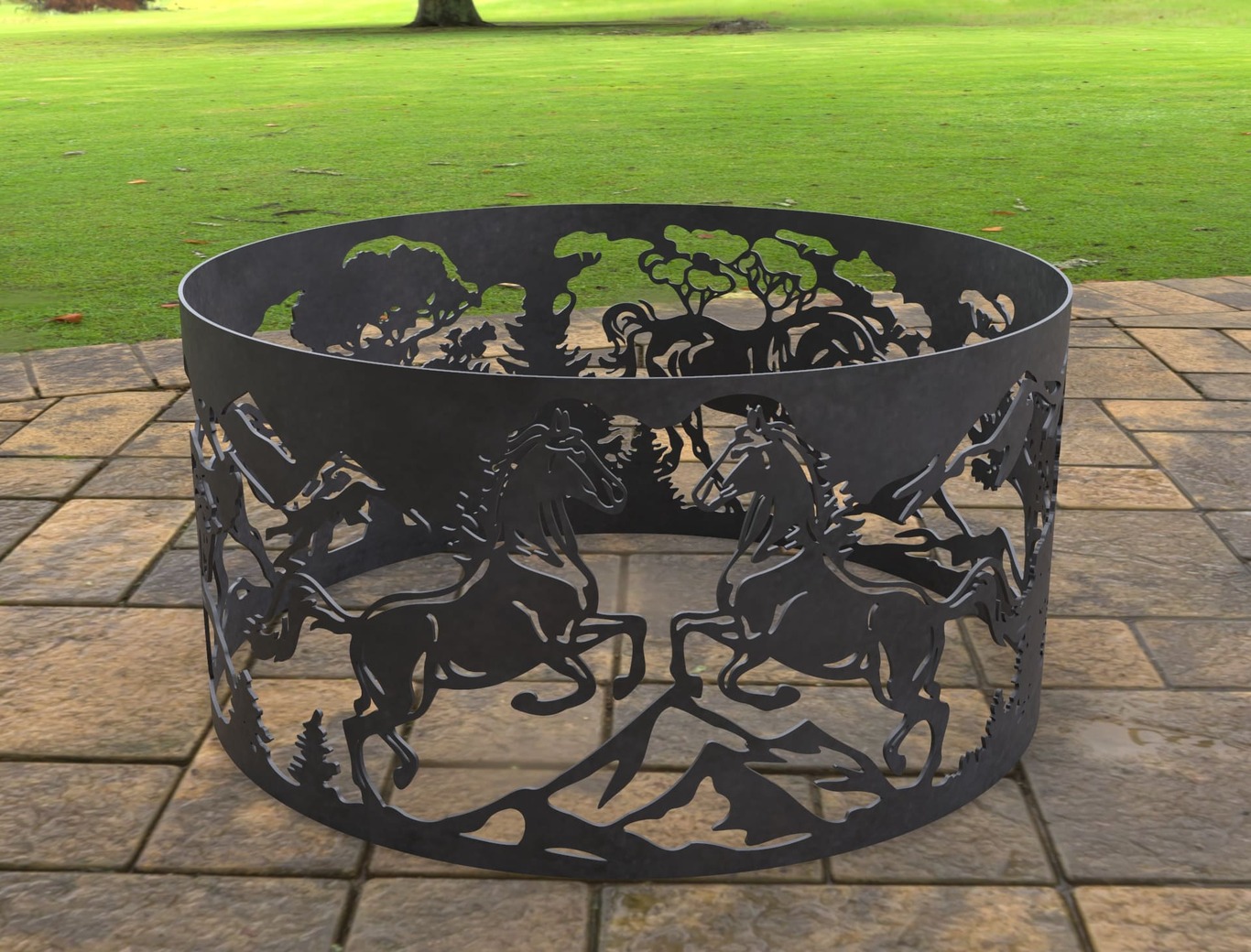 Anello per Braciere Cavalli. File DXF, SVG per taglio laser, plasma. Фото 6