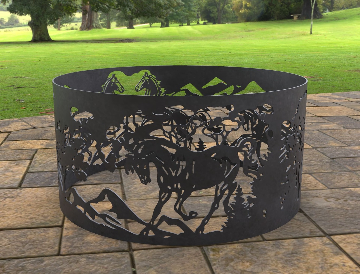 Anello per Braciere Cavalli. File DXF, SVG per taglio laser, plasma. Фото 9