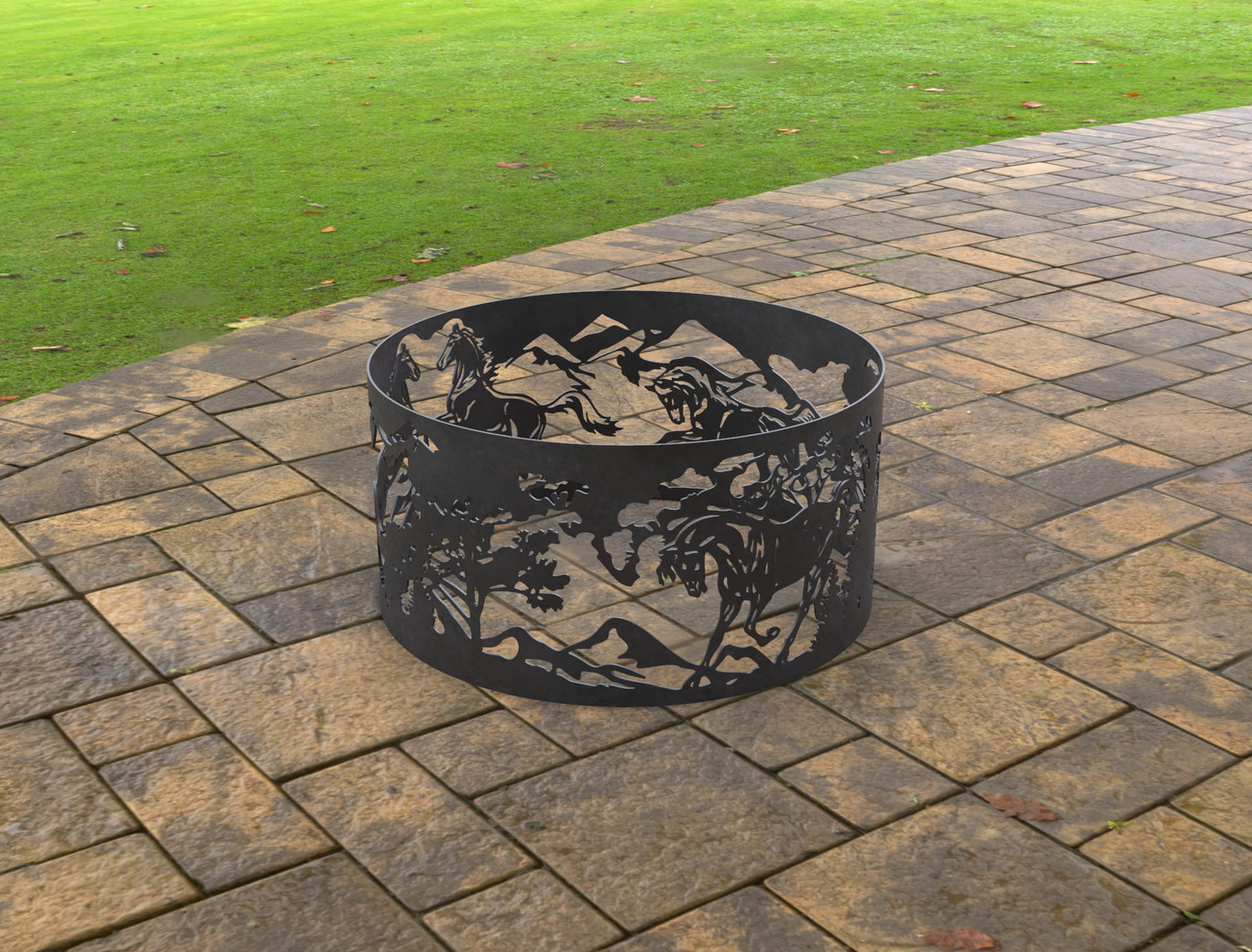 Anello per Braciere Cavalli. File DXF, SVG per taglio laser, plasma. Фото 11