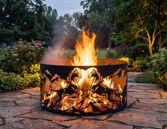 Horses Ring Fire Pit. DXF, SVG files for laser, plasma cutting