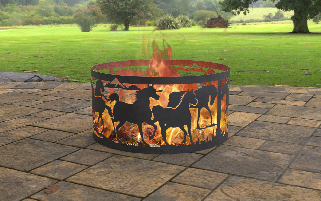 Anneau de Foyer Chevaux V2. Fichiers DXF, SVG pour découpe laser et plasma. Фото 2