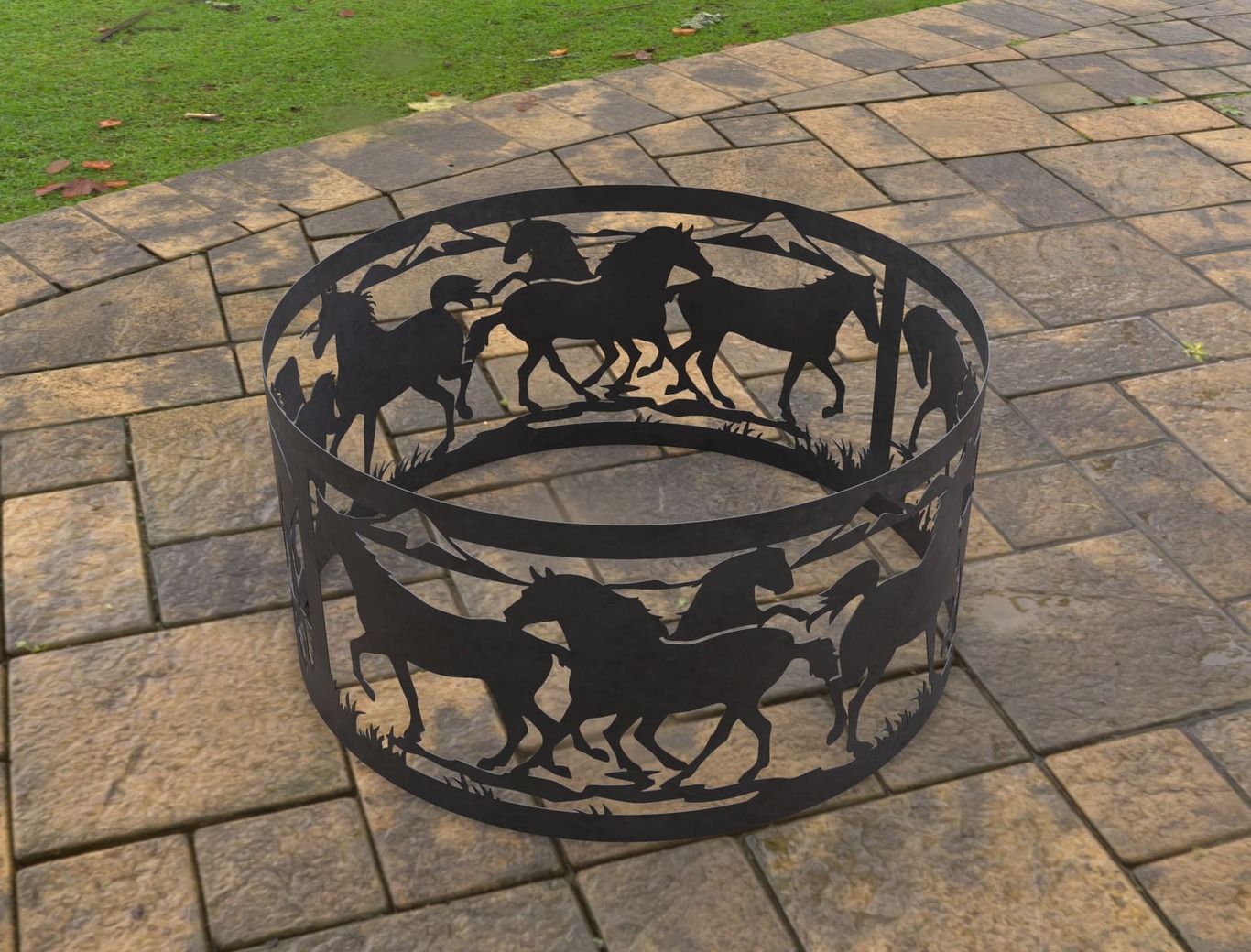 Anneau de Foyer Chevaux V2. Fichiers DXF, SVG pour découpe laser et plasma. Фото 4
