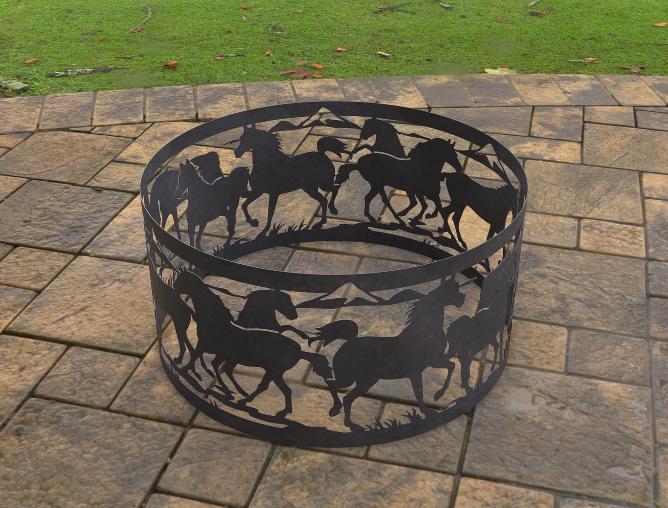 Anneau de Foyer Chevaux V2. Fichiers DXF, SVG pour découpe laser et plasma. Фото 5