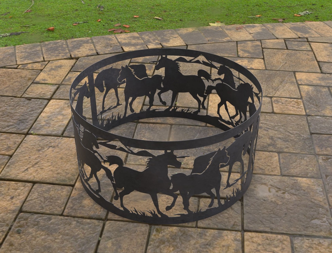 Anneau de Foyer Chevaux V2. Fichiers DXF, SVG pour découpe laser et plasma. Фото 6