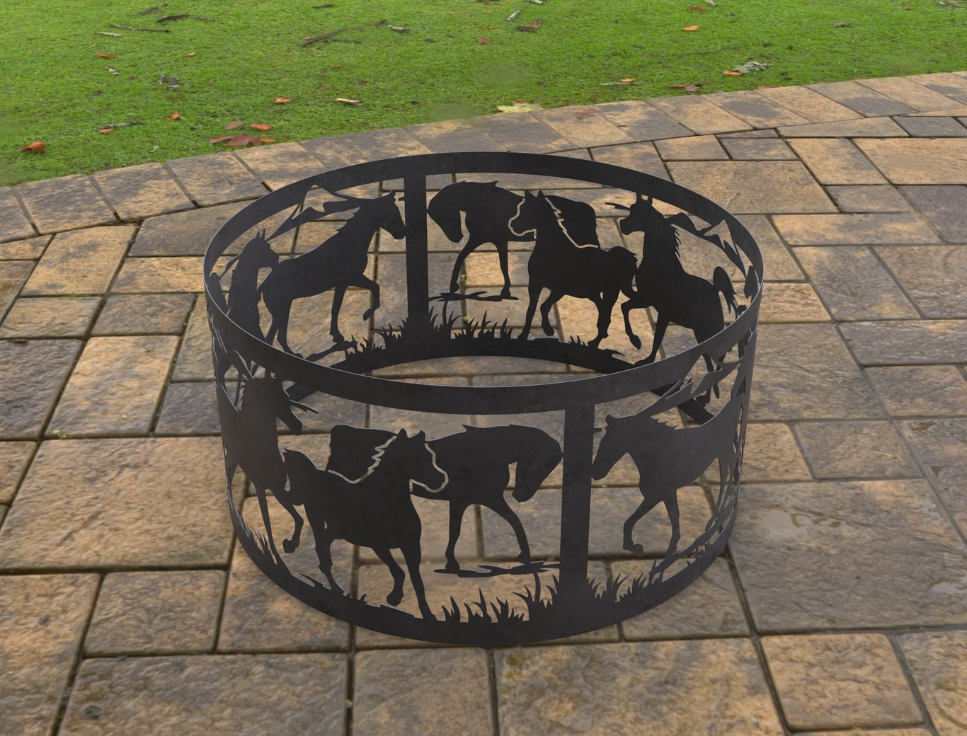 Anneau de Foyer Chevaux V2. Fichiers DXF, SVG pour découpe laser et plasma. Фото 7