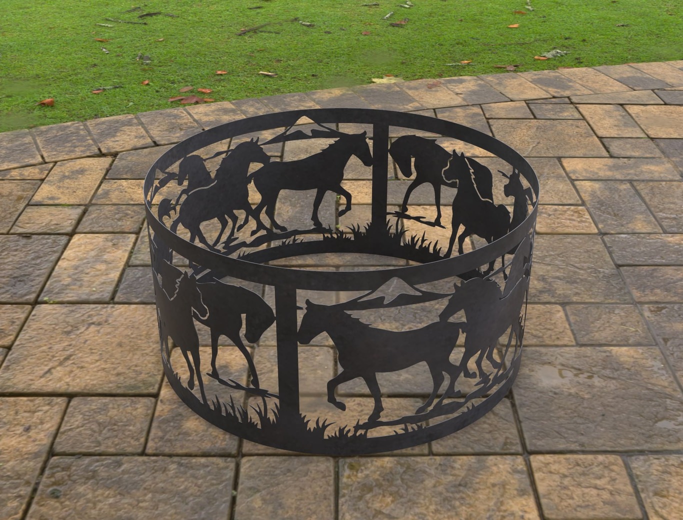 Anneau de Foyer Chevaux V2. Fichiers DXF, SVG pour découpe laser et plasma. Фото 8