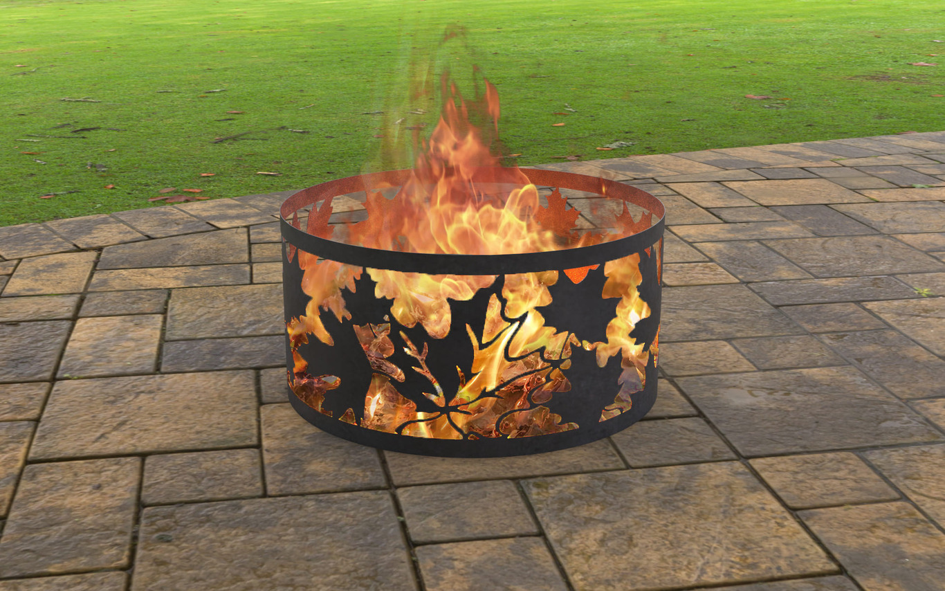Maple Ring Fire Pit. DXF, SVG files for laser, plasma cutting. Фото 2