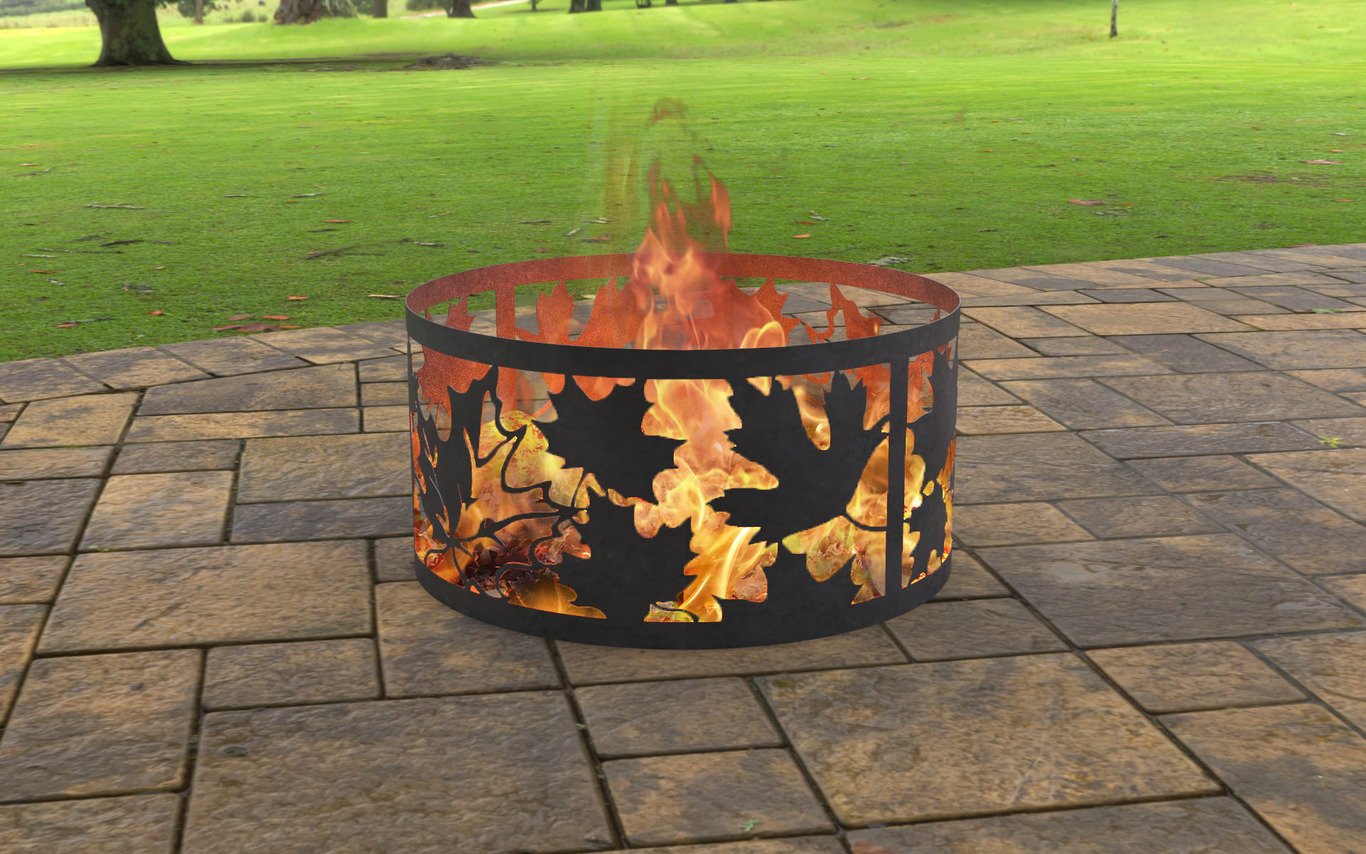 Maple Ring Fire Pit. DXF, SVG files for laser, plasma cutting. Фото 3