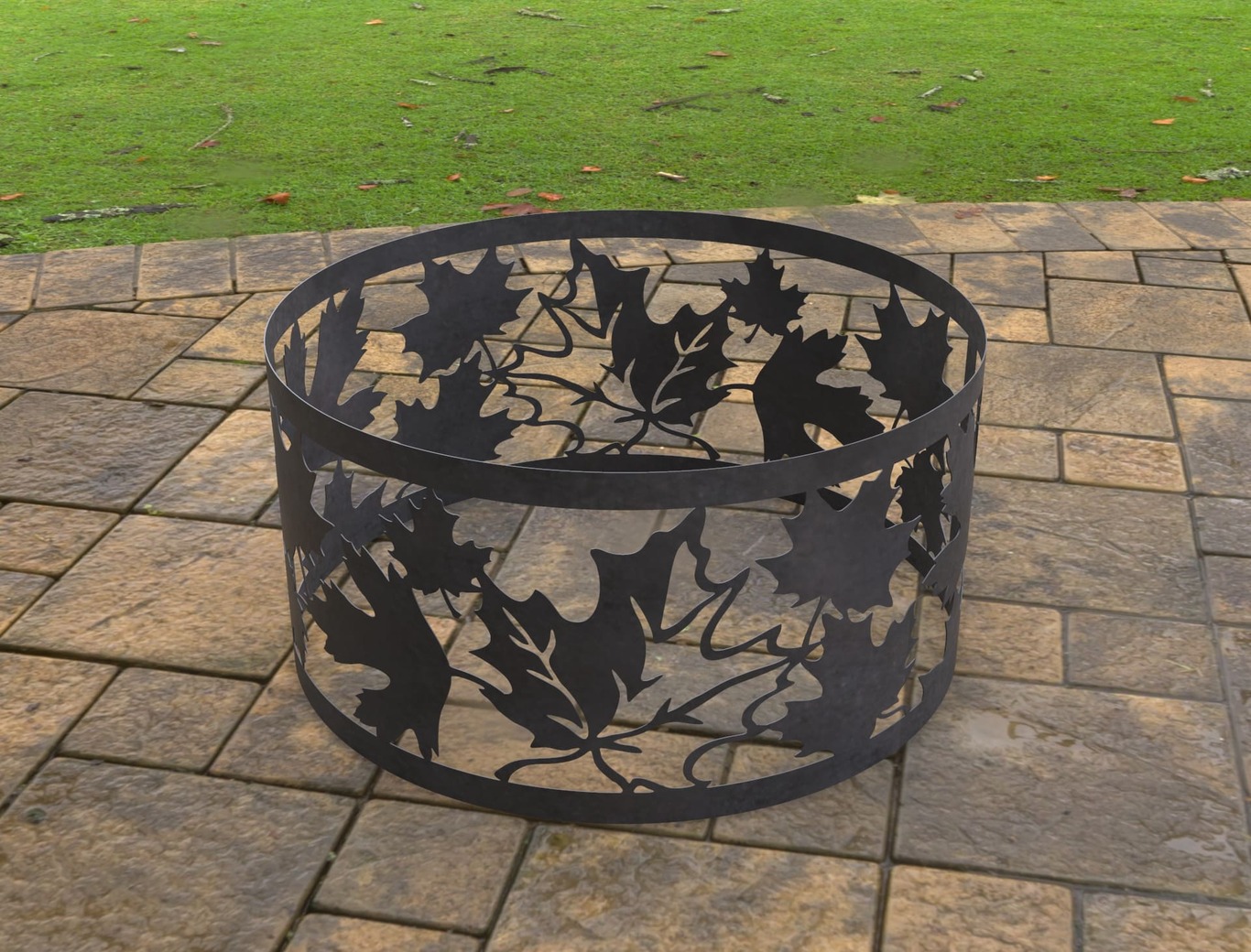 Maple Ring Fire Pit. DXF, SVG files for laser, plasma cutting. Фото 4