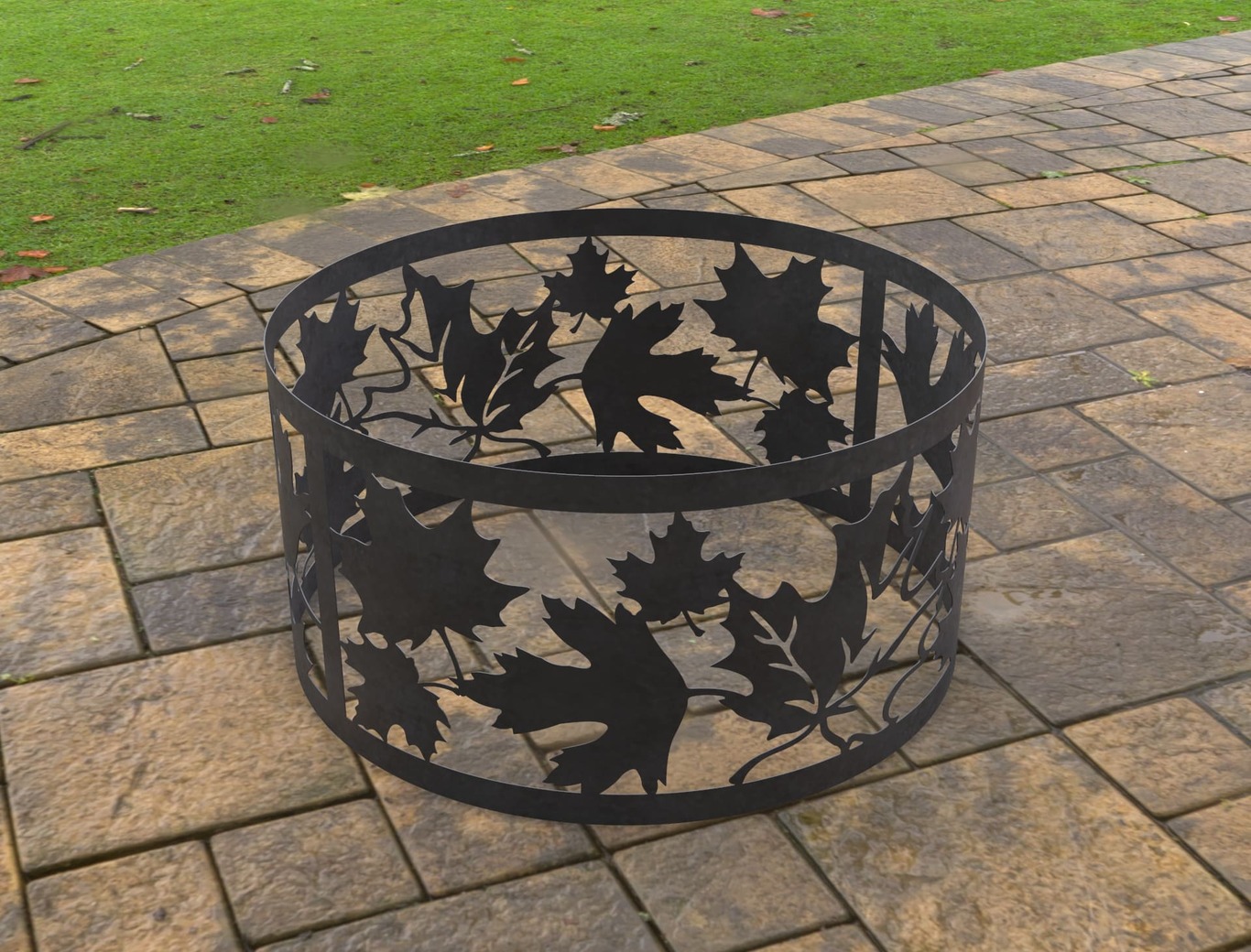 Maple Ring Fire Pit. DXF, SVG files for laser, plasma cutting. Фото 5