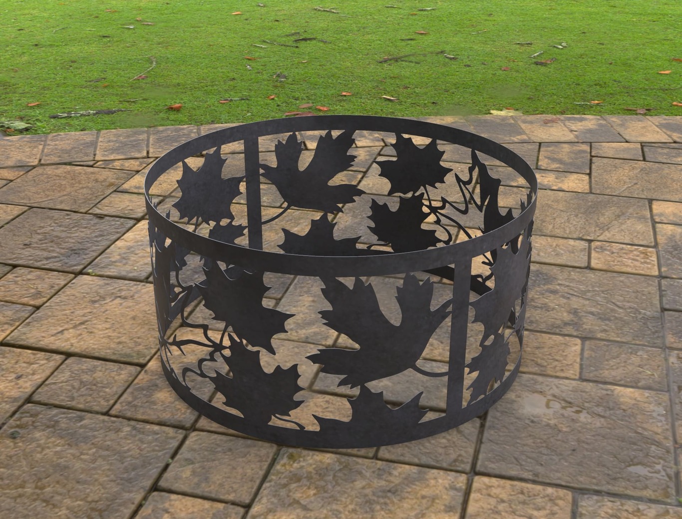 Maple Ring Fire Pit. DXF, SVG files for laser, plasma cutting. Фото 6