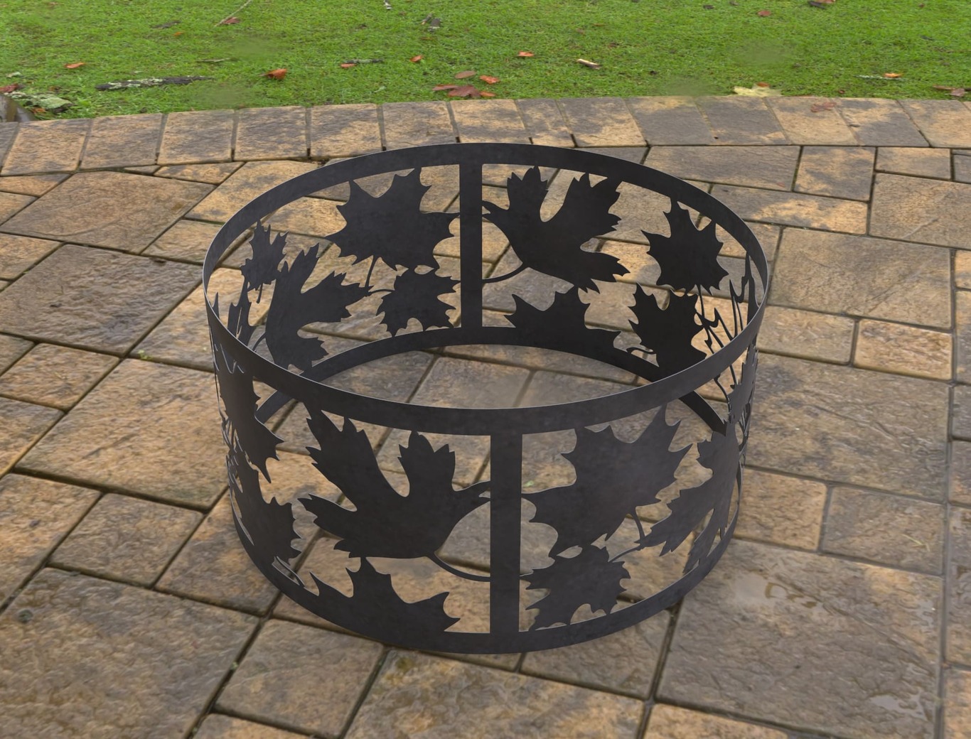 Maple Ring Fire Pit. DXF, SVG files for laser, plasma cutting. Фото 7