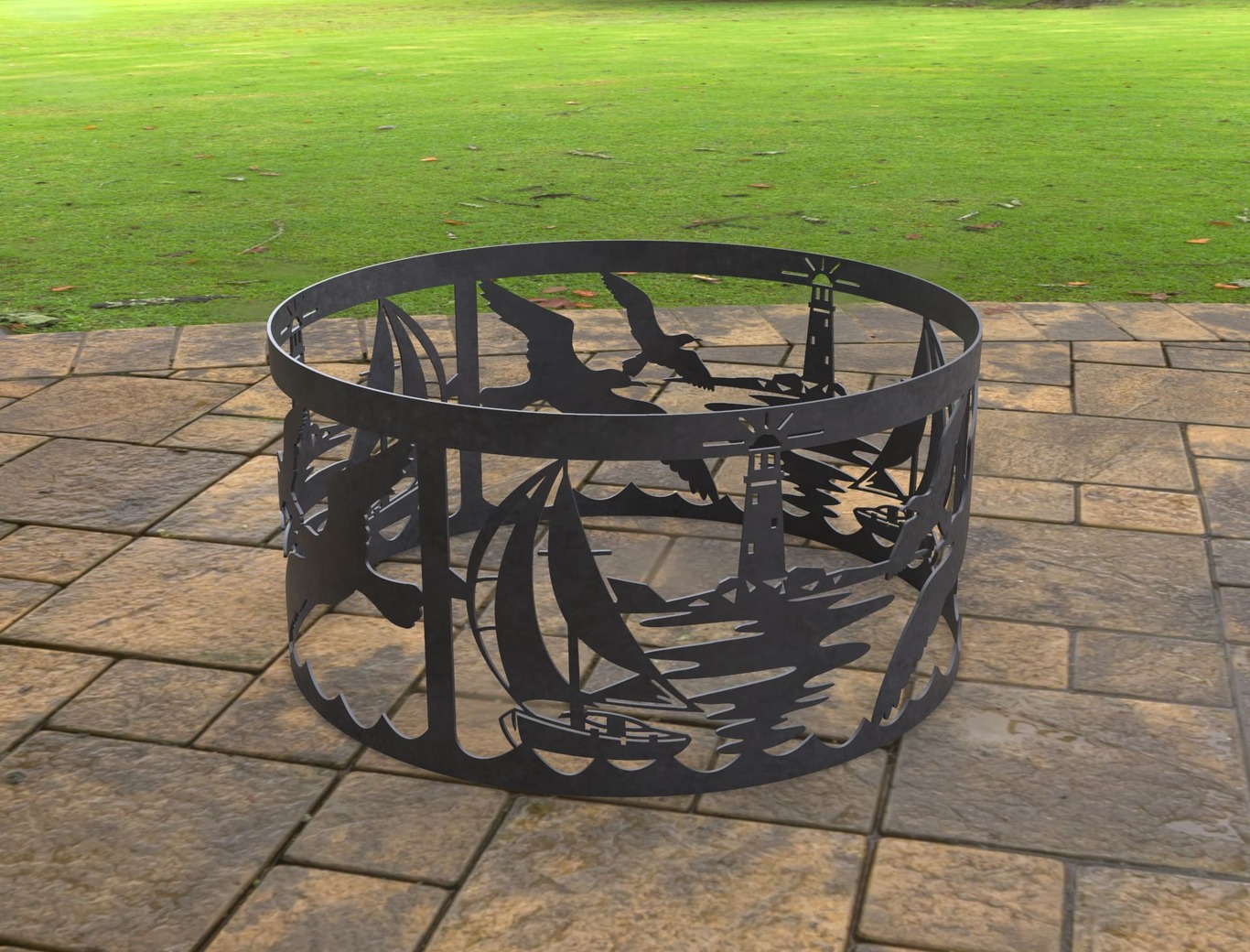 Anello per Braciere Oceano. File DXF, SVG per taglio laser, plasma. Фото 7