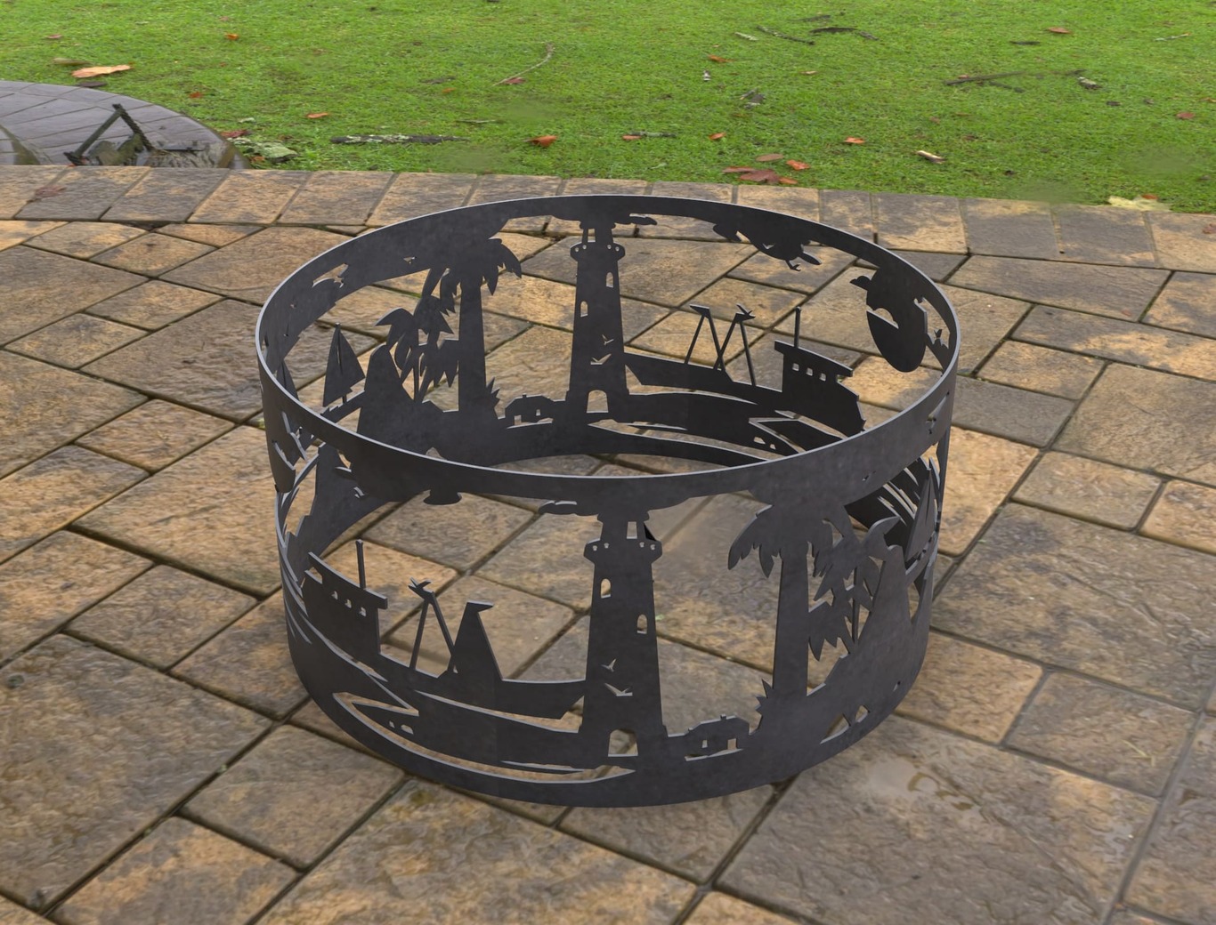 Anneau de Foyer Océan V2. Fichiers DXF, SVG pour découpe laser et plasma. Фото 5