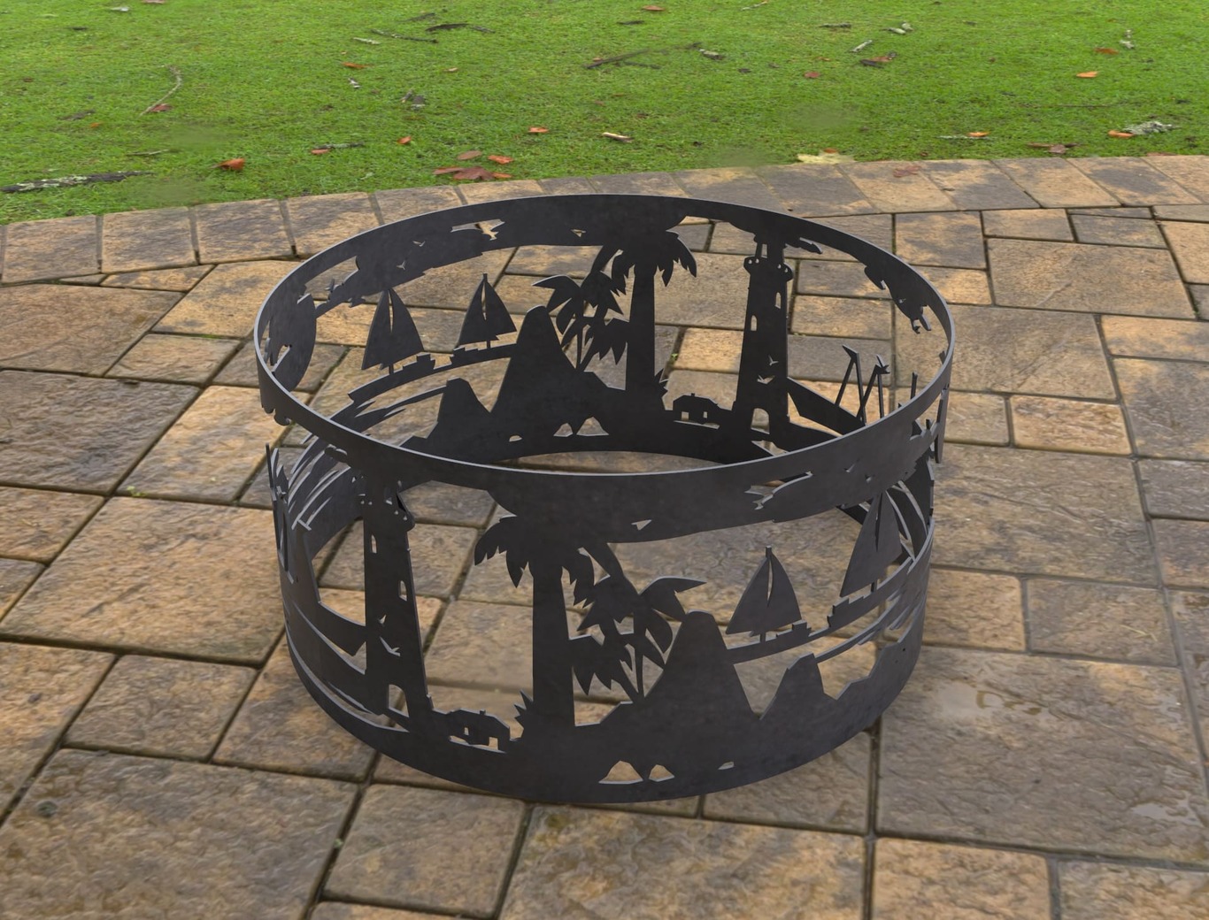 Anneau de Foyer Océan V2. Fichiers DXF, SVG pour découpe laser et plasma. Фото 6