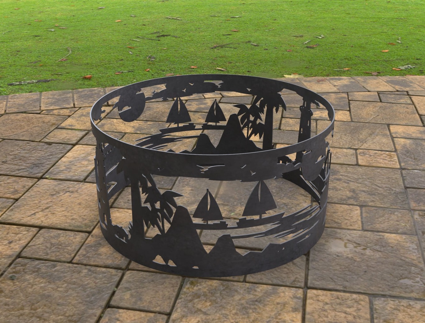 Anneau de Foyer Océan V2. Fichiers DXF, SVG pour découpe laser et plasma. Фото 7