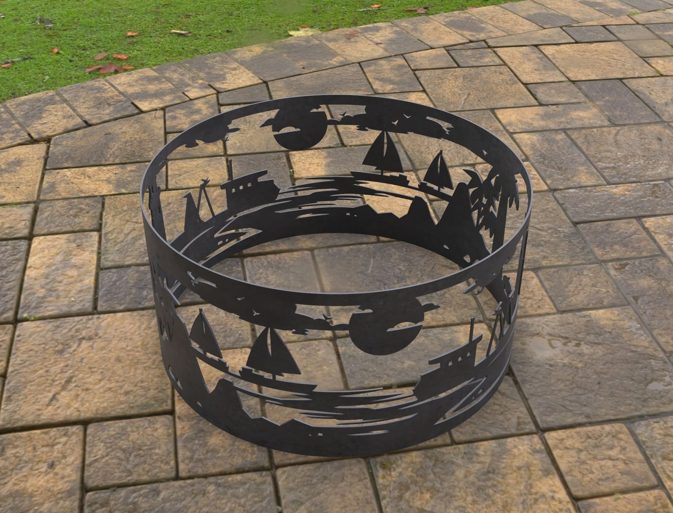 Anneau de Foyer Océan V2. Fichiers DXF, SVG pour découpe laser et plasma. Фото 10