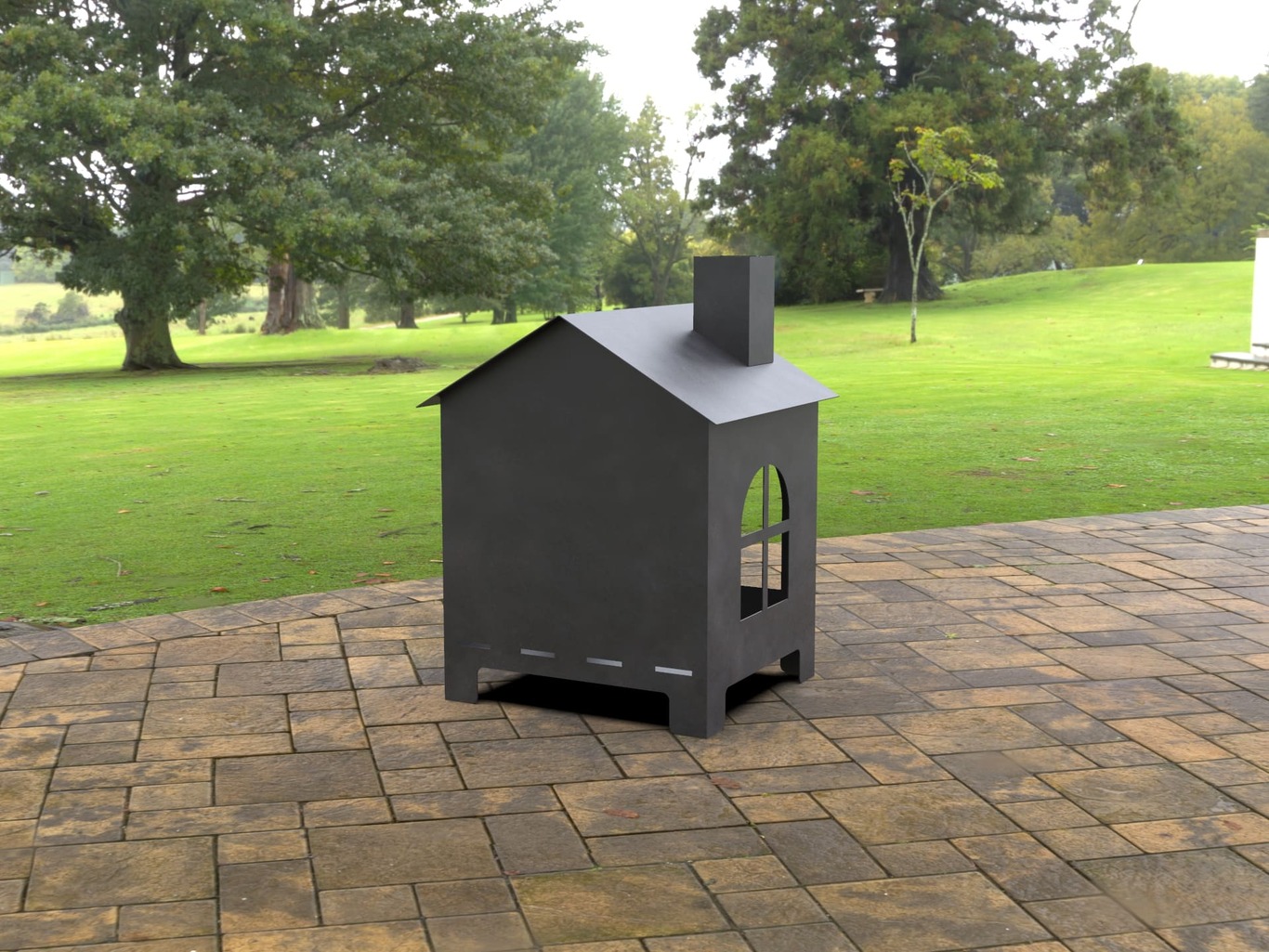 House Outdoor Fireplace. DXF, SVG files for laser, plasma cutting. Patio Fire Pit. Фото 8