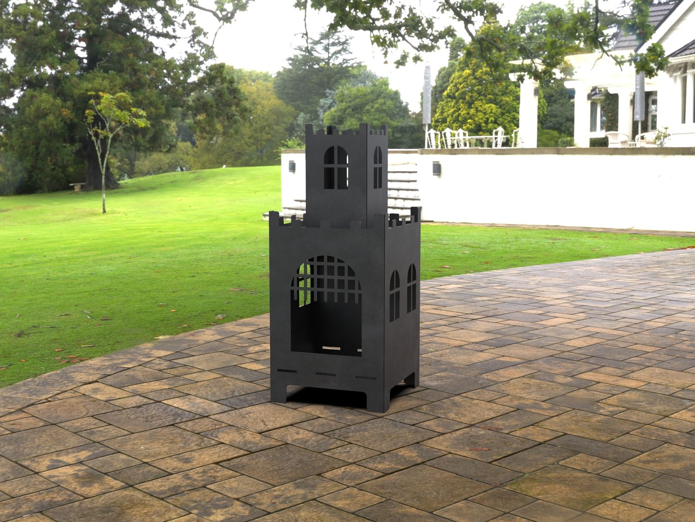 Castle Patio Fireplace. DXF, SVG files for laser, plasma cutting. Backyard Fire Pit. Фото 3