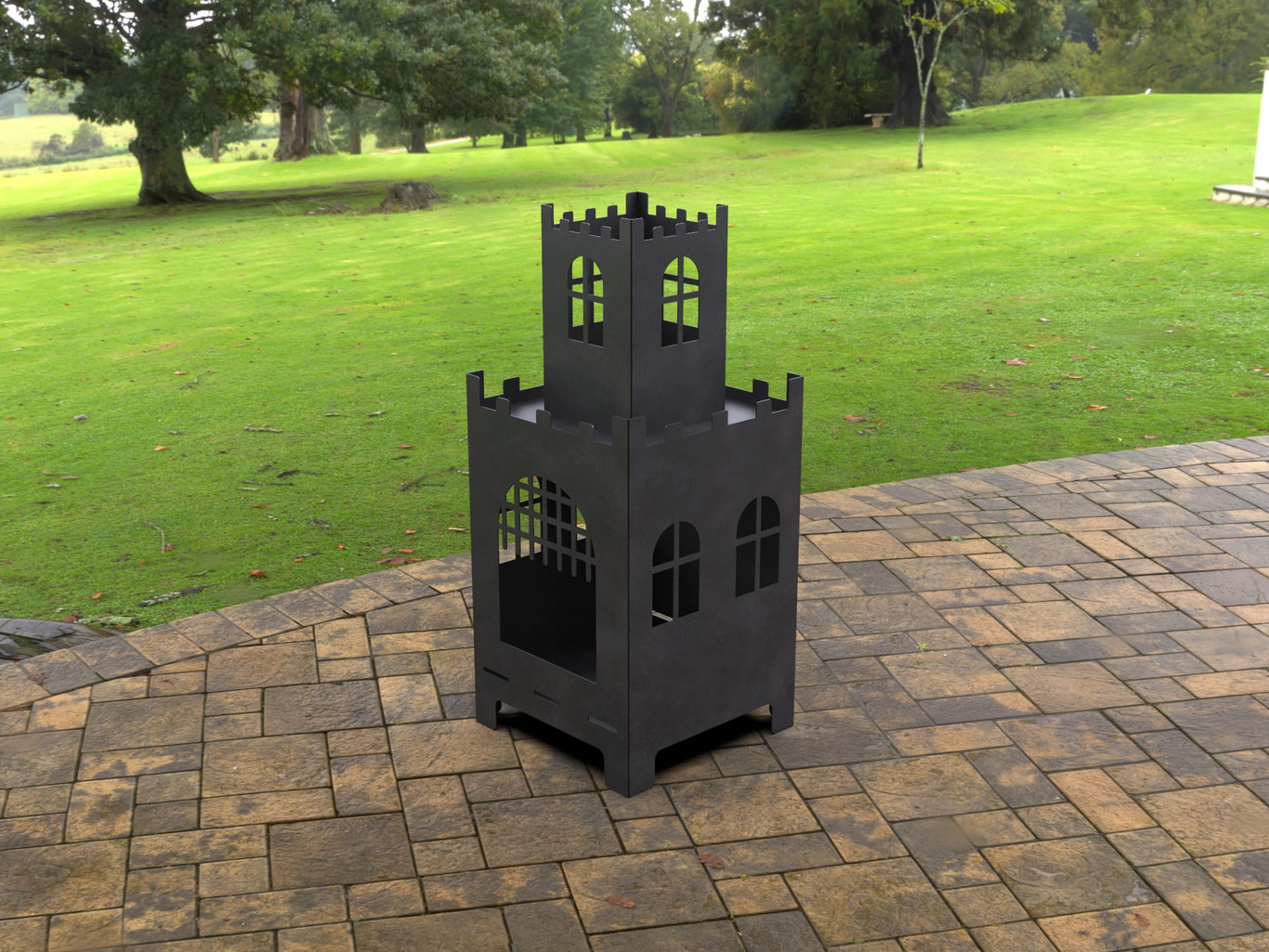 Castle Patio Fireplace. DXF, SVG files for laser, plasma cutting. Backyard Fire Pit. Фото 5